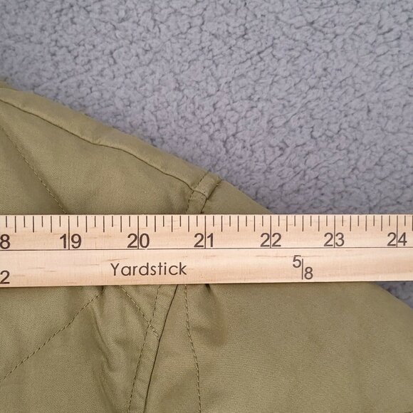 Eddie Bauer Goose Down Jacket Faux Fur Hood/Face 650 Fill Power Geddes Parka L - Picture 9 of 12